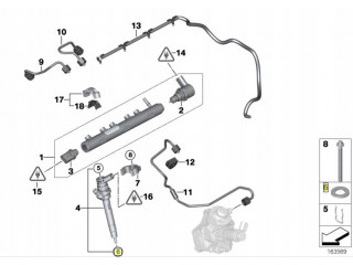 Vstřikovač 13532247156, 13532247156. 13532247156 BMW pro benzínový motor