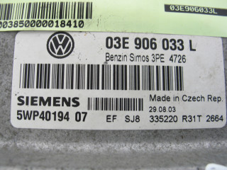 Блок управления двигателем vw polo 9n 1.2 12v 03e906033l , 5WP4019407 03E906033L Siemens