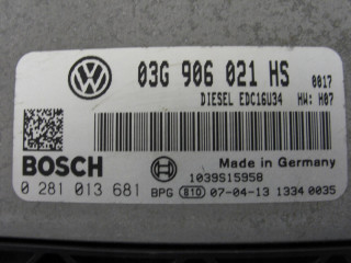 БЛОК УПРАВЛЕНИЯ ДВИГАТЕЛЕМ VW CADDY III 1.9TDI 03G906021HS 03G906021HS, 0281013681 Bosch
