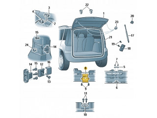 ZAMEK ЗАСЛОНКИ BAGAŻNIKA SKODA YETI 5L6827505B, 5L6827505