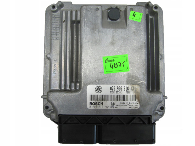 VW T5 2.5 TDI БЛОК УПРАВЛЕНИЯ БЛОК УПРАВЛЕНИЯ 0281011568  0281011568, 070906016AJ  Bosch 