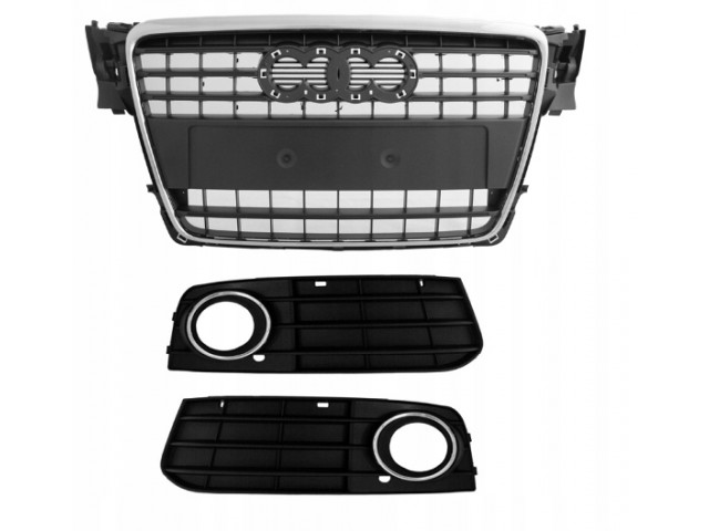 AUDI A4 B8 08- Решетка GRILL KRATKI ХРОМ RTL Premium         