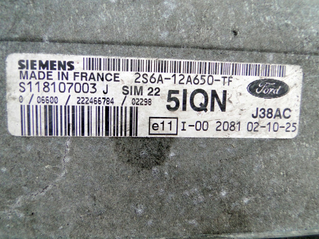 БЛОК УПРАВЛЕНИЯ FORD 2S6A-12A560-TF S118107003J 5IQN  2S6A12A560TF,   Siemens 