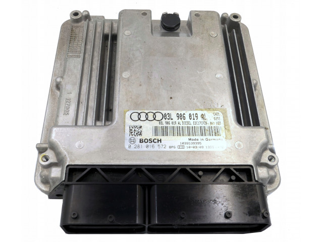 Блок управления audi a4 2.0 tdi 03l906019al 0281016572 03L906019AL, Bosch