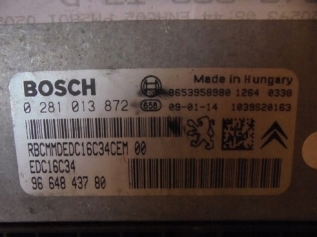 Řídící jednotka 9664843780, 0281013872 Inny