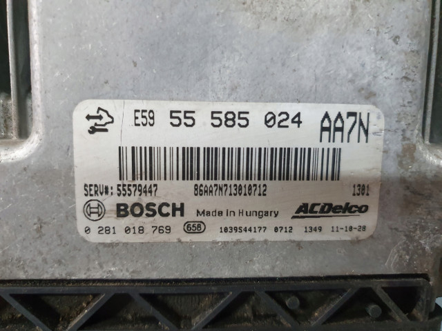 Блок управления модуль управления astra j 2.0 cdti 55579447 aa7n 0281018769, Opel