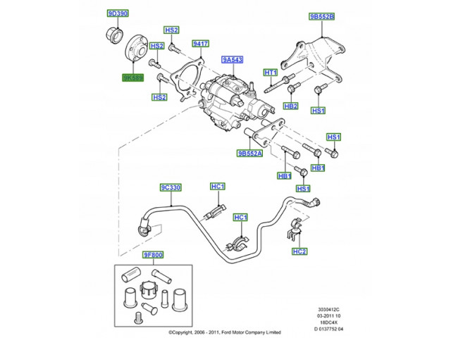 Vstřikovací čerpadlo 15.01.2008, 15012008 4M5Q9K589AD Ford Diesel