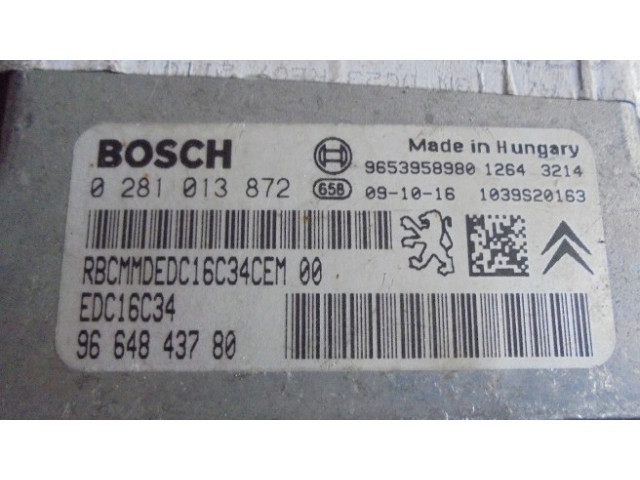 Řídící jednotka 9664843780, 0281013872 Inny