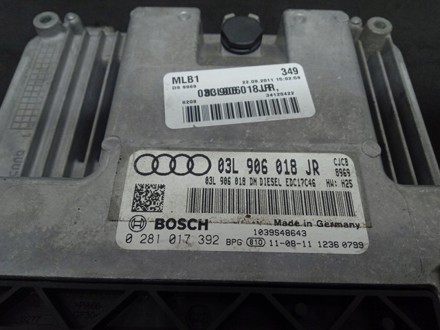 БЛОК УПРАВЛЕНИЯ ДВИГАТЕЛЕМ AUDI A4 B8 2.0 TDI 03L906018JR    Bosch 