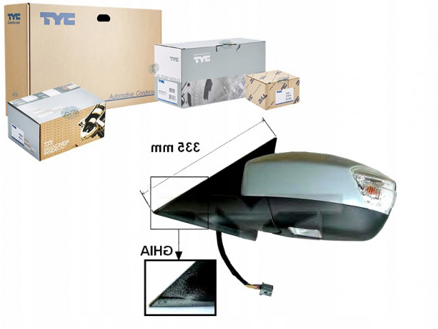 Tyc зеркало ford Левый 1405057, 6M2117683LA