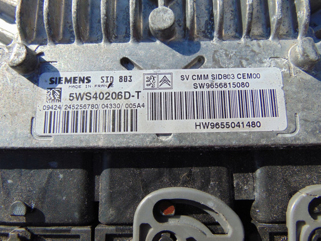 Блок управления 5ws40206d-t 9656815080 peugeot citroen  5WS40206D-T, 5WS40206DT  Siemens 