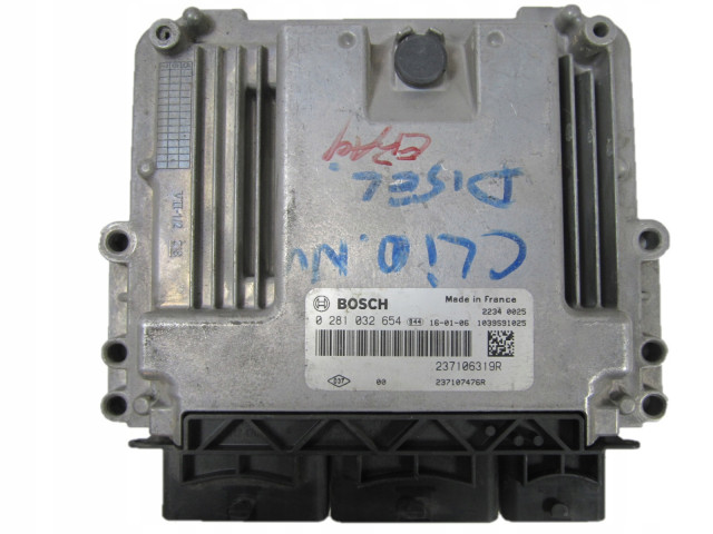 Clio kaptur 1.5 dci модуль управления блок управления 0281032654 0281032654, 237106319R Bosch