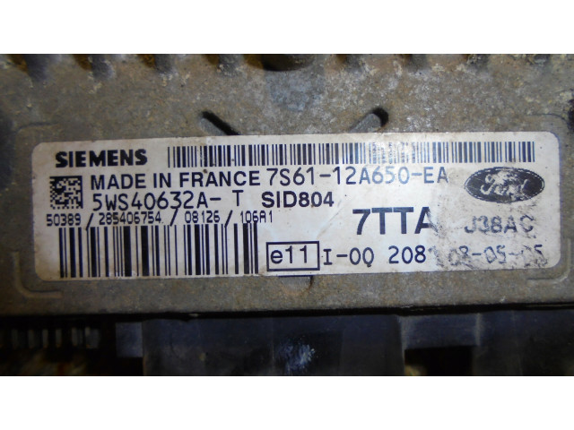 Блок управления двигателем ford 1.4 tdci 7s61-12a650-ea 5WS40632A-T, Siemens