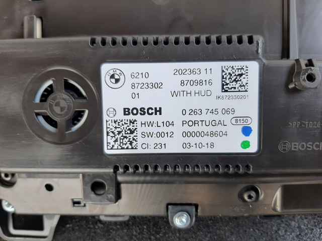 Панель приборов спидометр with hud bmw f40 f44 g29 8709816 8709816, WW06824