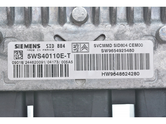 Блок управления citroen c3 1.4 5ws40110e-t 9654925480 HW9648624280,
