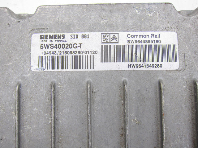 Блок управления 5ws40020g-t 9644895180 sid 801 peugeot 5WS40020G-T, Siemens