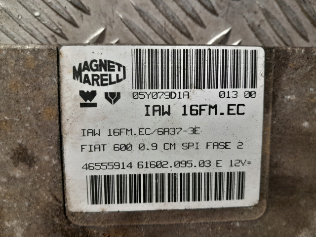 FIAT SEICENTO БЛОК УПРАВЛЕНИЯ БЛОК УПРАВЛЕНИЯ ДВИГАТЕЛЕМ 6A37-3E