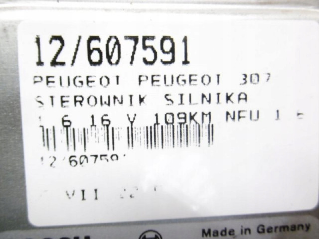 Peugeot 307 блок управления двигателем 1,6 nfu 0261207474 9647481280,