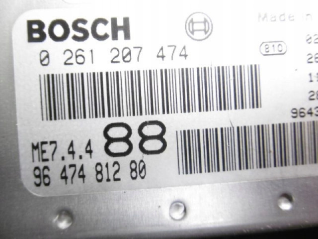 Peugeot 307 блок управления двигателем 1,6 nfu 0261207474 9647481280,