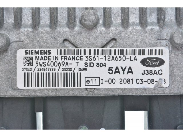 Блок управления fiesta 1.4 5ws40069a-t 3s61-12a650-la 5WS40069A-T, 5WS40069AT Ford
