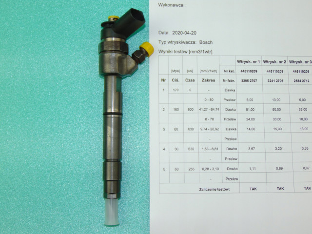 Форсунка 2,0cdi 2,2cdi 0445110167 0445110167, A6400700787 A6400700787 Mercedes-Benz