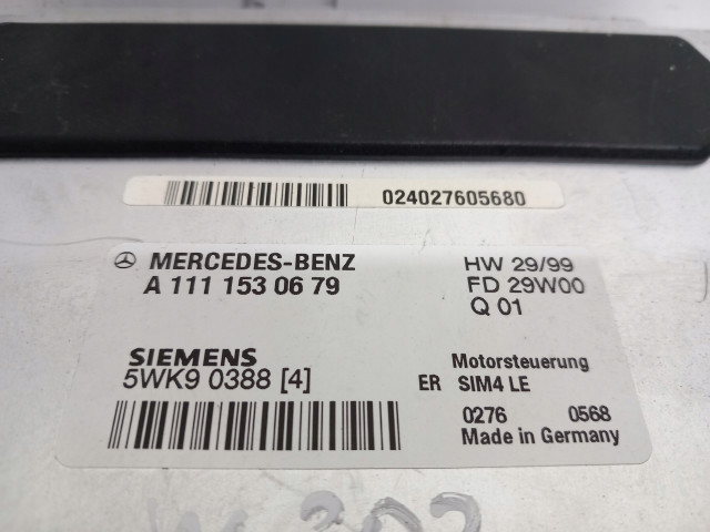 A1111530679 БЛОК УПРАВЛЕНИЯ ДВИГАТЕЛЕМ MERCEDES W203 2.0B  , 5WK90388 A1111530679 Siemens 