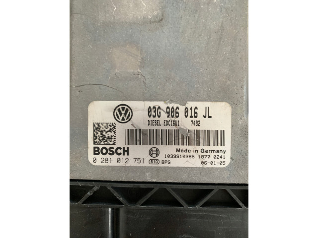 БЛОК УПРАВЛЕНИЯ ДВИГАТЕЛЕМ VW JETTA V 1.9 TDI 03G906016JL Volkswagen
