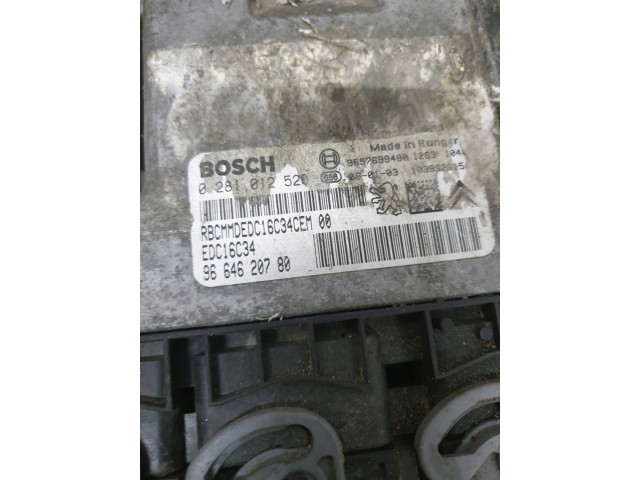 БЛОК УПРАВЛЕНИЯ КОМПЛЕКТ PEUGEOT 206 1,4HDI 0281012528 9664620780, Bosch
