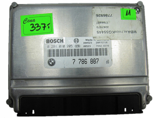 BMW E46 2.0 БЛОК УПРАВЛЕНИЯ БЛОК УПРАВЛЕНИЯ 0281010205 7786887 0281010205, Bosch