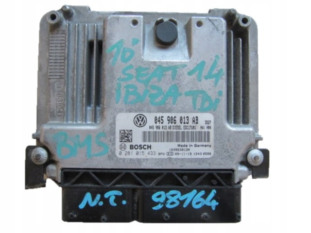 Seat ibiza 1.4 tdi модуль управления блок управления 045906013ab 045906013AB, 0281015433 Bosch