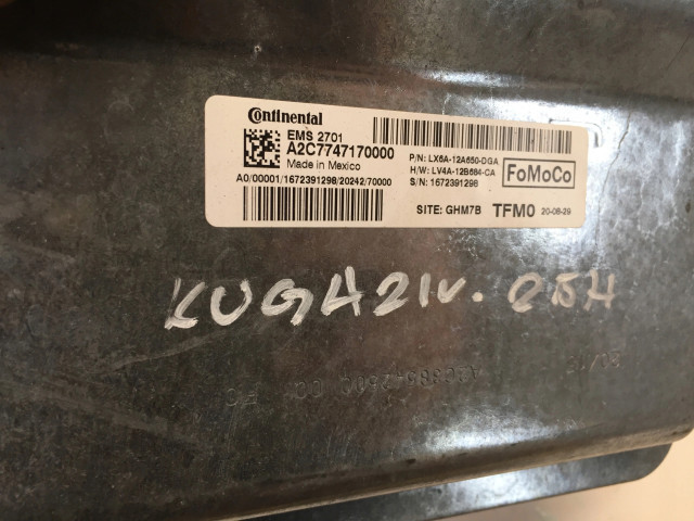 Ford kuga iii mk3 2.5 hybrid блок управления двигателем  LX6A12A650DGA, A2C7747170000 CONTINENTAL   