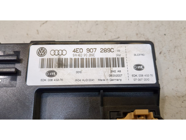 Блок комфорта Audi A8 (D3) 2002-2010 4E0907289C
