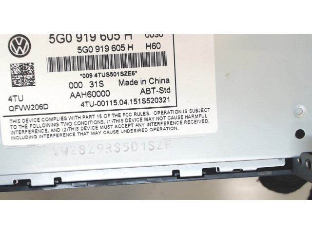 Дисплей мультимедиа Volkswagen Golf 7 2012-2017 5g0919605h
