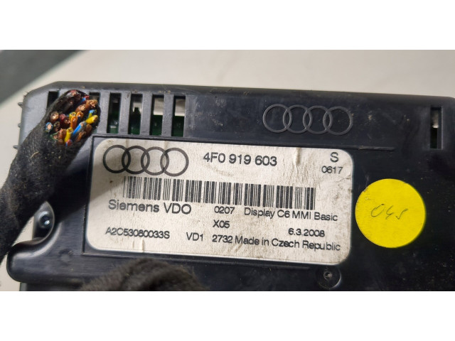 Дисплей бортового компьютера Audi A6 (C6) 2005-2011 4F0919603