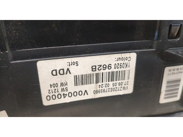 Панель приборов Volkswagen Golf Plus 1K0920872GX, 1K0920962B