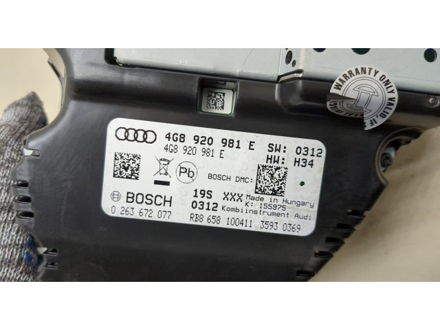 Панель приборов Audi A7 2010-2014 4G8920981E
