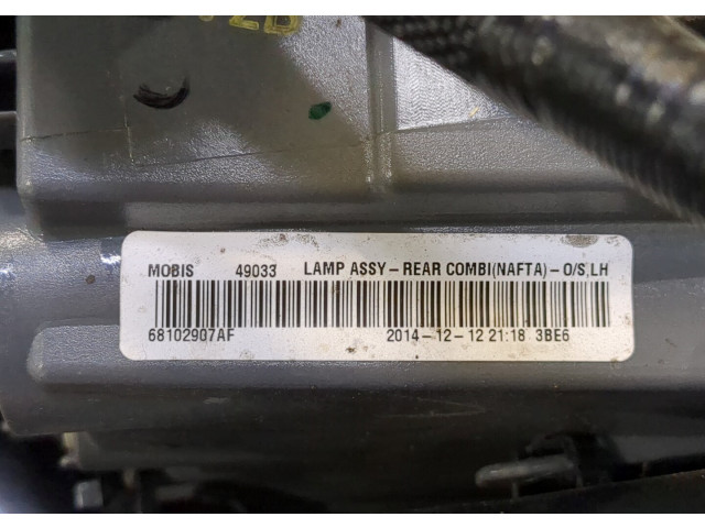 Задний фонарь 68102907AF Jeep Cherokee 2013-