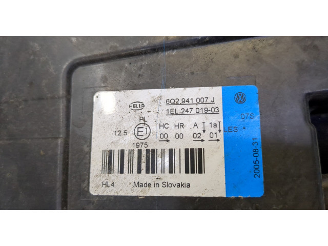 Фара передняя  Volkswagen Polo 2005-2009 левая 