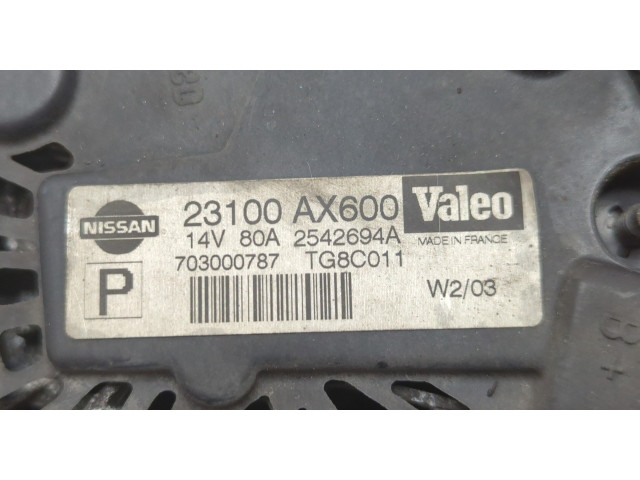 Генератор  Nissan Micra K12E 2002-2010       23100AX600    