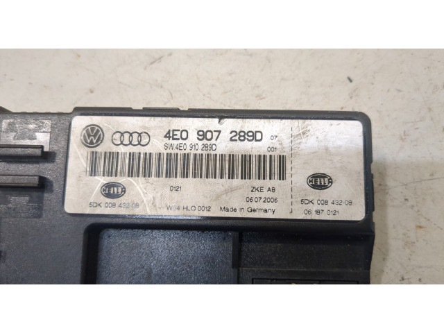 Блок комфорта Audi A8 (D3) 2002-2010 4E0907289D