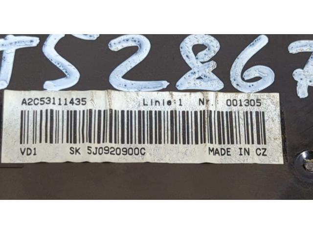 Панель приборов Skoda Fabia 2007-2014 5J0920900C