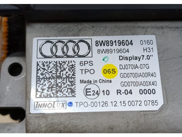 Дисплей бортового компьютера Audi A4 (B9) 2015-2020 8W8919604
