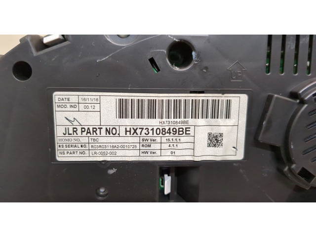 Панель приборов  Jaguar XE 2015-       T4N36343, HX7310849BG, HX7310849BE     