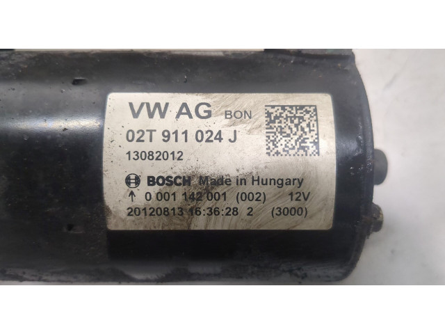 Стартер  Audi A1 (8X) 2010-2014 1.4  02T911024J, 02T911024JX, 0001142001   