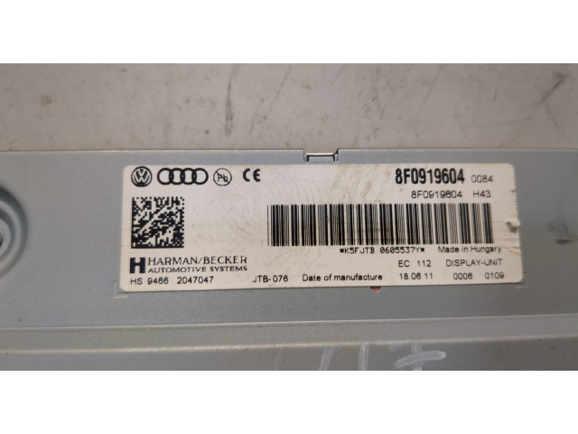 Дисплей мультимедиа  Audi A5 (8T) 2007-2016 8F0919604       
