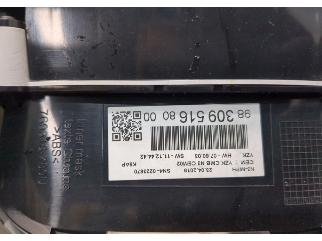 Панель приборов  Peugeot Rifter 2018-2025            