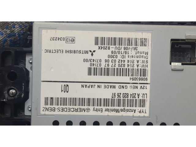 Дисплей бортового компьютера  Mercedes GLK X204 2008-2015 A2048202697       