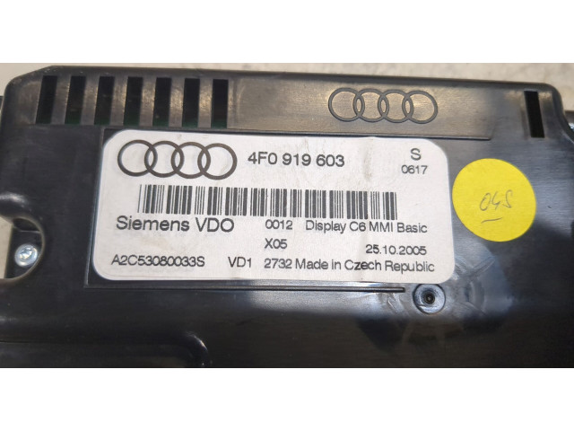 Дисплей бортового компьютера Audi A6 (C6) 2005-2011 4F0919603