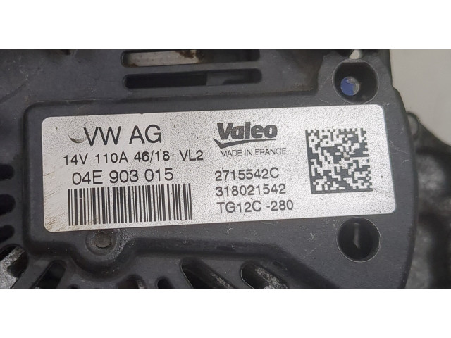 Генератор Skoda Karoq 2017- 04E903015 1.0 бензин