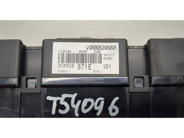Панель приборов  Volkswagen Passat 6 2005-2010       3C0920971E     